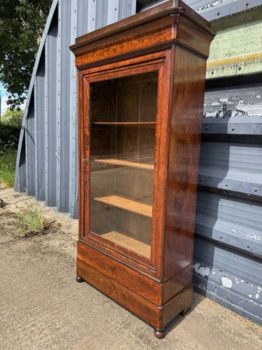 Antique glazed armoire display - antique,