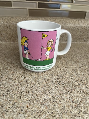 Golf mug cartoon - cartoon, humor