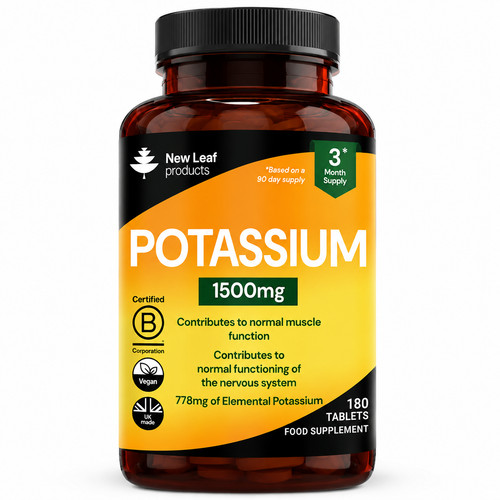 New leaf potassium 1500mg 180 - potassium,