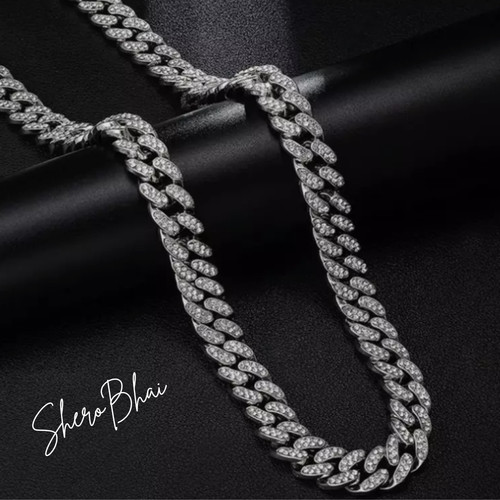 12mm iced cuban link - 12mm,