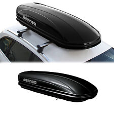 Roof Box 11 Cubic Ft. Rooftop Cargo Carrier Roof Mount for Audi Black 1Pc