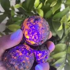 1pcs 35mm Natural Yooperlite Moon Sphere – Reiki Healing Crystal Stone Ball