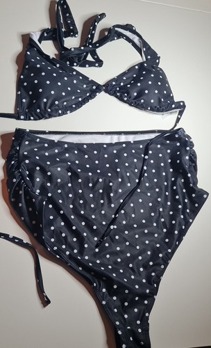 Retro black polka dot - polka, high