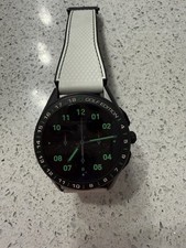 Tag Heuer Golf Watch. Hardly Used. G Connect White Rubber Strap Titan DLC AW20