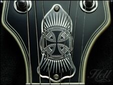 "Surfer's Cross" Diecast BRASS Truss Rod Cover. Fits Gibson Les Paul, SG, more