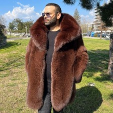Gorgeous Men Real Fox Fur Coat