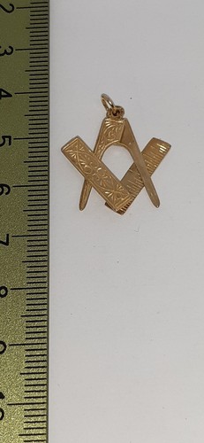 9ct gold masonic folding - masonic,