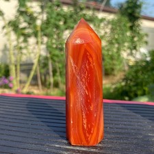 107G Natural red agate crystal pillar Quartz obelisk Mineral Energy -