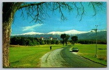 Vintage Snow-Capped Mt. Washington & Hotel Bretton Woods Postcard NH