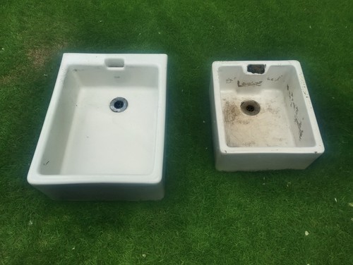 Two belfast butler type sinks - two,