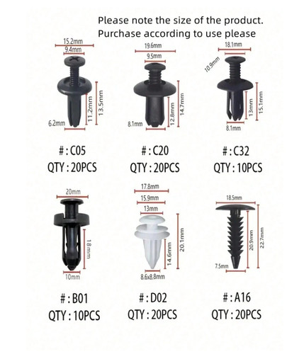 100pcs universal car - car, fasteners