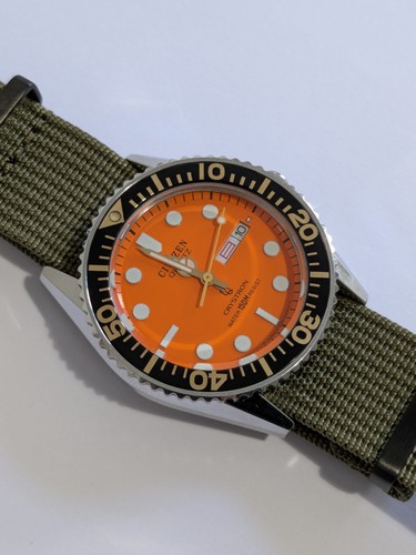 Vintage citizen orange diver - vintage,