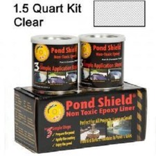 CLEAR 1.5 Quart Kit Pond Armor Shield Non Toxic Epoxy Sealer Pond Liner Paint 