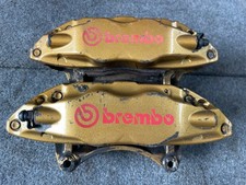 SUBARU IMPREZA NEWAGE GOLD BREMBO FOUR 4 POT FRONT BRAKE CALIPERS LEFT & RIGHT
