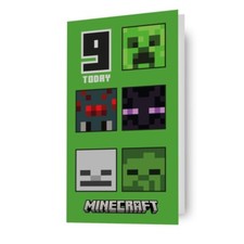 Age 9 Birthday Card Minecraft