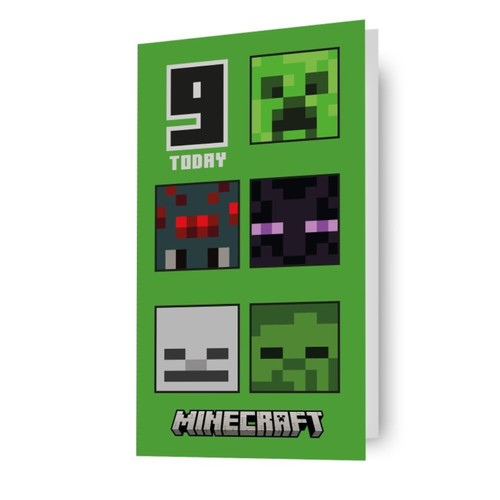 Age birthday card minecraft - 9,