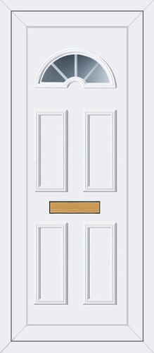 White full height upvc door - full,
