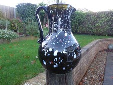 Georgian glass 18th/19th Century Nailsea or Wrockwardine cider or ale jug V.G.C.