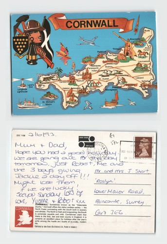 Postcard pictorial map of - postcard,