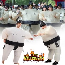 Inflatable Sumo Wrestler Halloween Costume Air Blow Up Sumo Wrestler Dress Adult