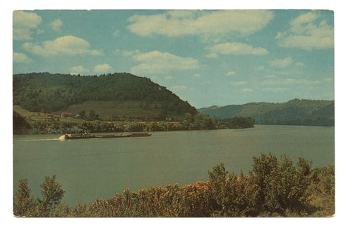 Ohio river barge - river, boat