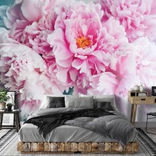 FLOWERS PEONIES ROMATIC Photo Wallpaper Wall Mural Modern Bedroom Living Room 58