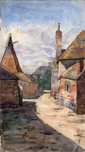 English street scene antique - english,