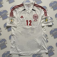 Match Worn Issued Jesper Juelsgaard 2012 Denmark Away Shirt World Cup Qualifier