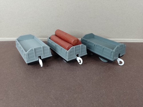 Three log cars - log, tomy