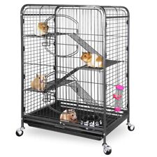 37" Ferret Cage Small Animal Rat Chinchilla Rabbit Cage 4 Level w/2 Front Doors