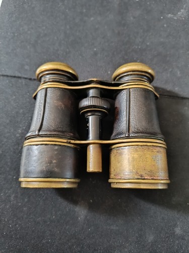 Antique brass and leather - and,