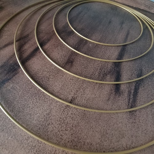 Gold matte hoops - hoops, 20–70cm
