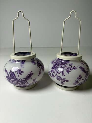 Vintage purple floral glass - vintage,