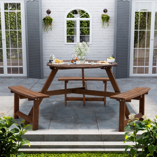 Seater wooden round - 6,
