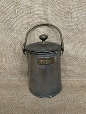 Antique Cream Tin / Milk Churn / 1912 / Metal & Brass / Kitchenalia / Farmhouse