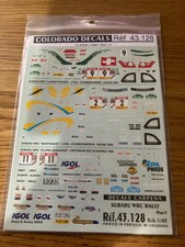 SUBARU IMPREZA WRC 3 X 1:43 WATER SLIDE DECALS CAR No 9, CAR No 2 & CAR No 11