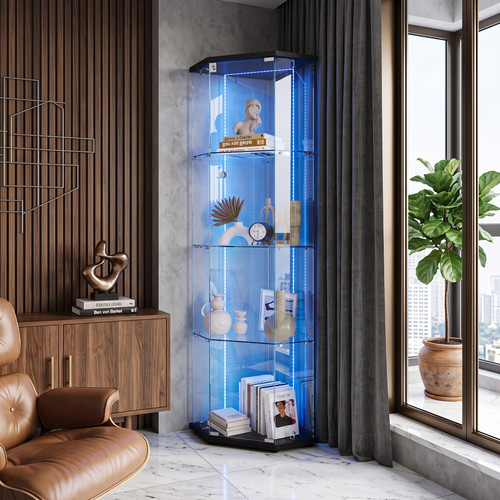 Corner glass display cabinet - corner,