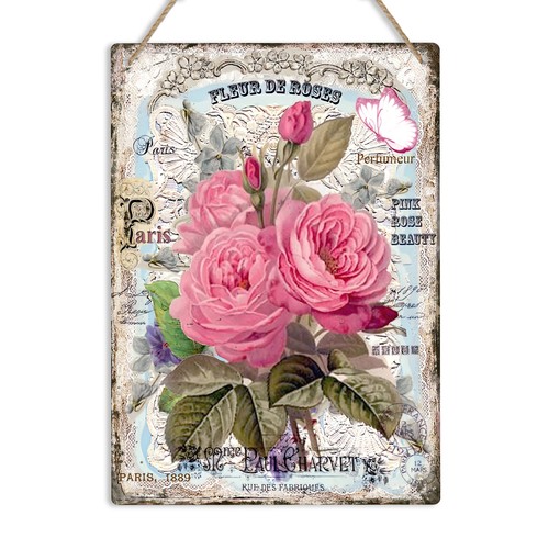 Shabby chic pink rose flower - chic,