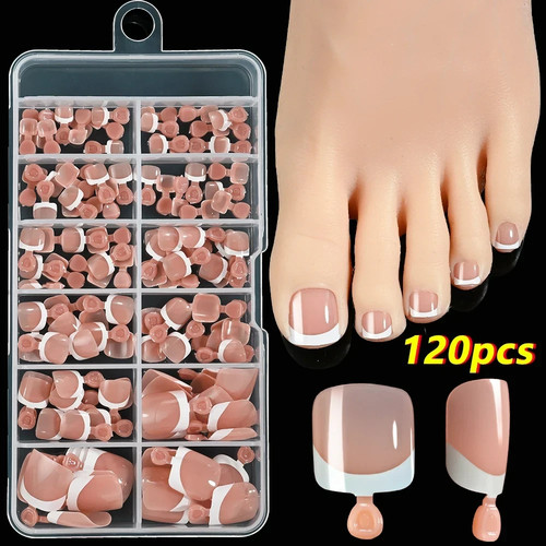 120pcs press toe nails fake - press,