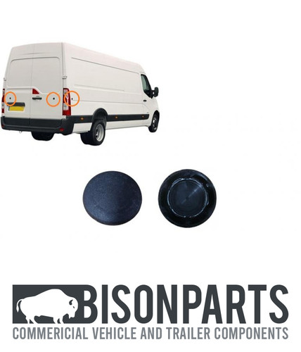 Black rear tailgate door plug - rear,