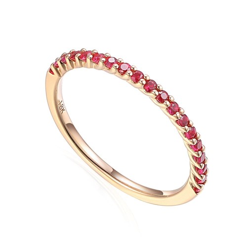 Ladies 18ct rose gold ruby - ladies,