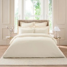Dorma Smooth & Soft 300 Thread Count 100% Cotton Sateen Duvet Cover Double-Cream