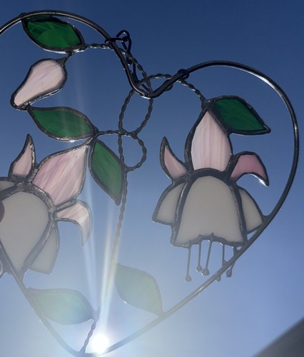 Stained glass pink ombre - glass,