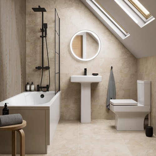 Complete bathroom suite - bathroom, black