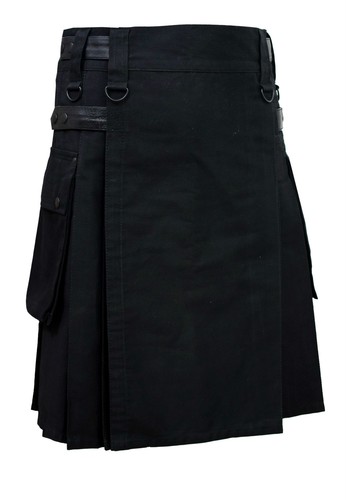 Men black leather - leather, straps