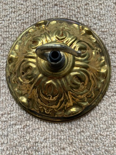Old brass ceiling rose with - ,