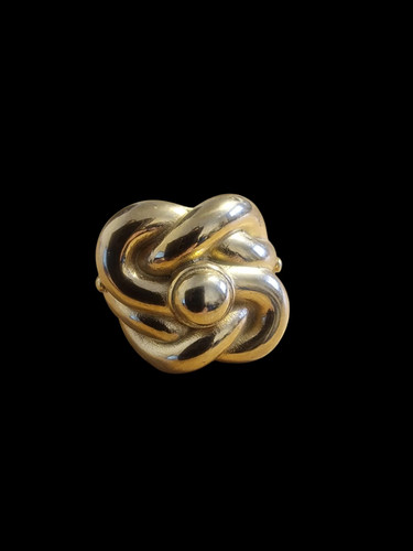 Gold plated knot ring - knot,