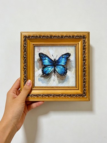 Vintage blue morpho butterfly - morpho,