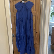 Sister Jane Tide Whisper Midi Dress Blue Size L Brand New with Tags