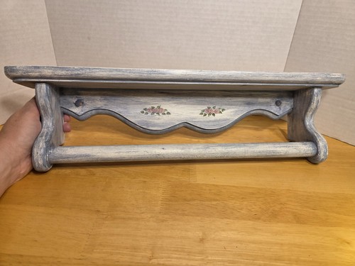 Vintage handpainted shelf with - vintage,